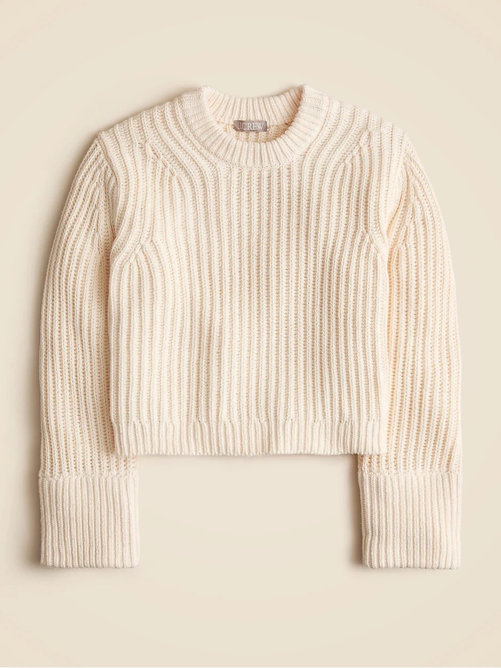 J. Crew Heritage Cotton Fisherman Crewneck Sweater